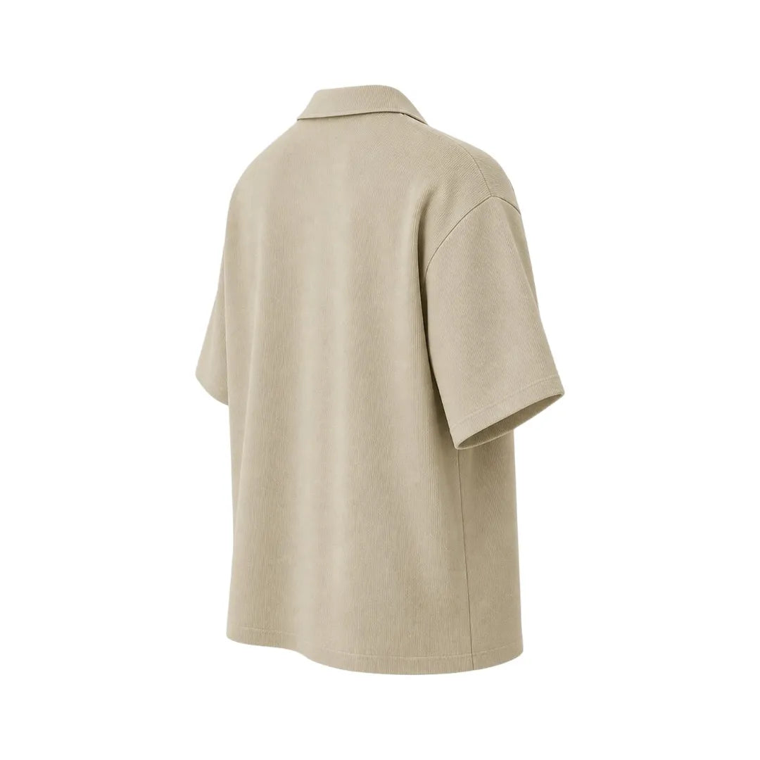 Gift Expression Inc Lightweight Beige Polo Shirt Relaxed Fit Medium
