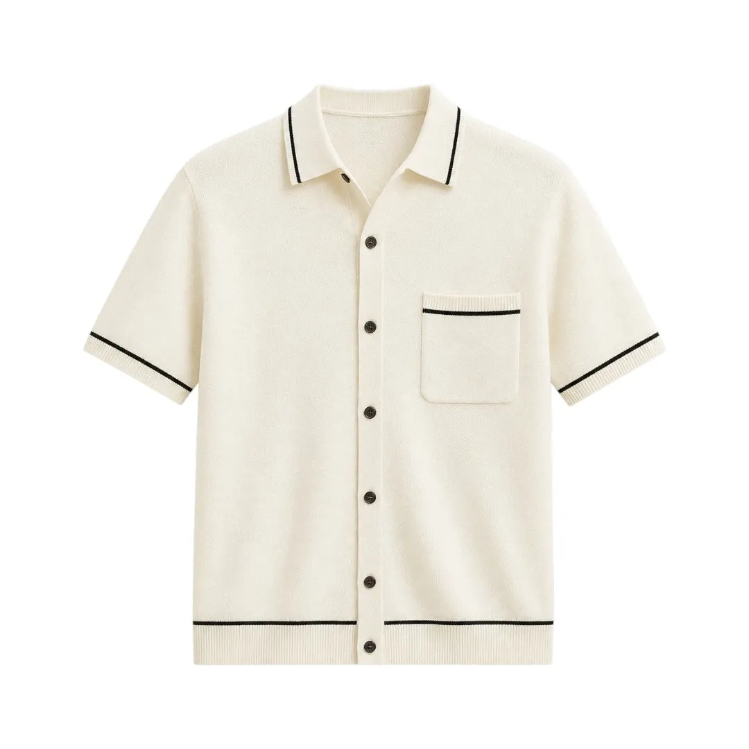 Gift Expression Inc Stylish Ribbed Casual Shirt with Pocket Medium