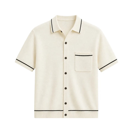 Gift Expression Inc Stylish Ribbed Casual Shirt with Pocket Medium